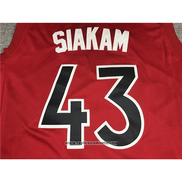 Camiseta Toronto Raptors Pascal Siakam #43 Icon 2020-21 Rojo